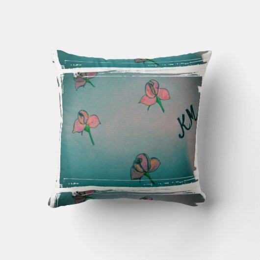 バラアクアピロー クッション (裏面)