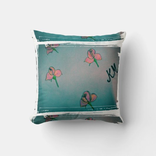 バラアクアピロー クッション (正面)