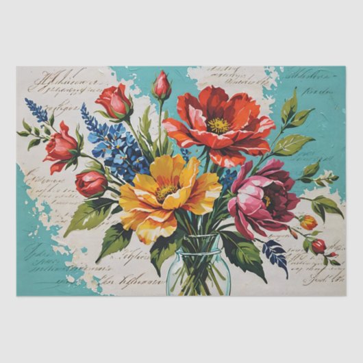 バラアクリル絵画のデコページ 薄葉紙 (正面)