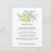 バラアジサイフローラ結婚ズゲスト詳細 エンクロージャーカード (正面/裏面)