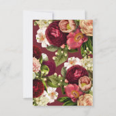 バラアジサイ葬儀悔やみや弔慰サンキューカード ノートカード (裏面)