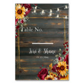 バラアスター結婚ズ テーブルナンバー (裏面)