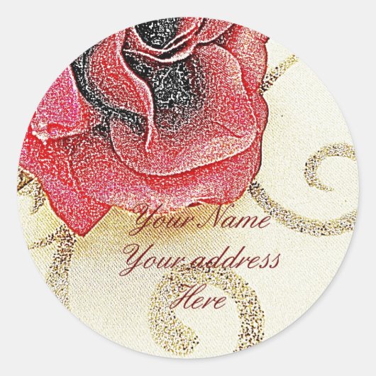 バラアドレス表 ラウンドシール (正面)