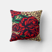 バラアニマルプリント装飾用クッション クッション (裏面)