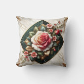 バラアレンジメントエレガントオン大理石 クッション (正面)