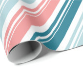 バラアンドティール（緑がかった色）キャンディーケインストライプズホリデイ ラッピングペーパー (ロールコーナー)