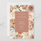 バラアンドペオニエステラコッタエレガントフローラ 招待状 (正面)