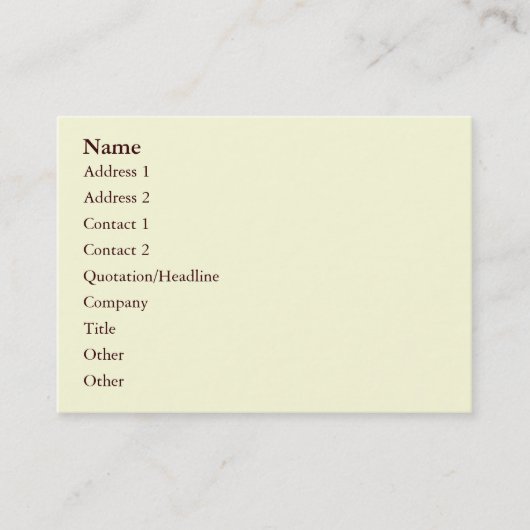 バラアヴンクローバーノスタルジックパターン 名刺 (正面)