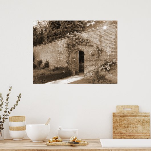 バラアーチ入口 ポスター (キッチン)