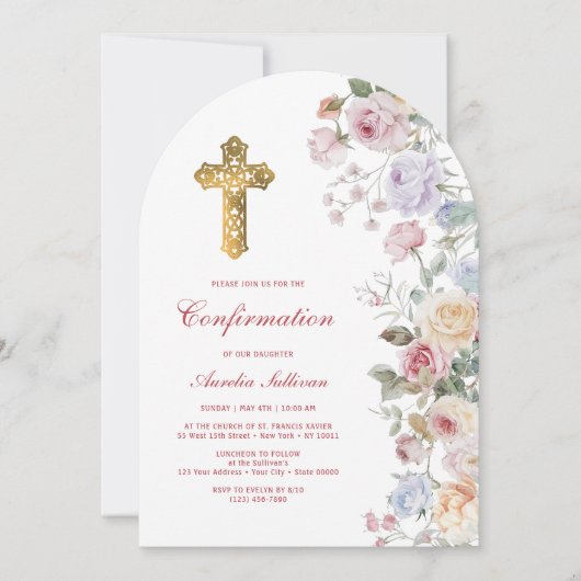 バラアーチ確認 招待状 (正面)