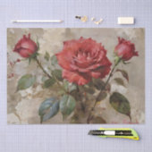バラアートオイルペインティングデクページ 薄葉紙 (クラフト)