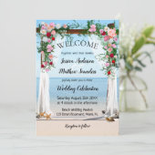 バラアーバービーチ結婚式招待状 招待状 (スタンド正面)