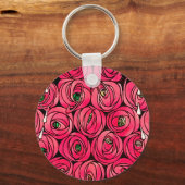 バラアールヌーボーマッキントッシュスタイル キーホルダー (正面)