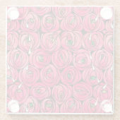 バラアールヌーボーレニーMacintoshグラフィック ガラスコースター (裏面)