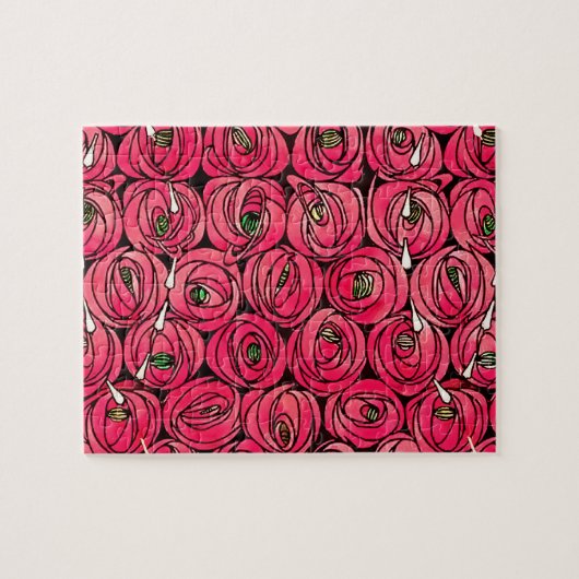 バラアールヌーボーレニーMacintoshグラフィック ジグソーパズル (横)