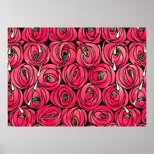 バラアールヌーボーレニーMacintoshグラフィック ポスター (正面)