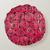 バラアールヌーボーレニーMacintoshグラフィック ラウンドクッション (裏面)