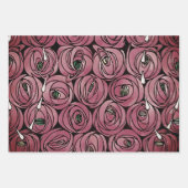 バラアールヌーボーレニーMacintoshグラフィック ラッピングペーパーシート (正面3)