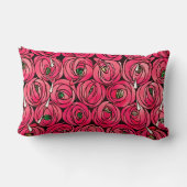 バラアールヌーボーレニーMacintoshグラフィック ランバークッション (裏面)