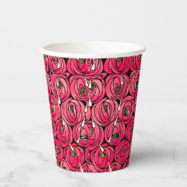 バラアールヌーボーレニーMacintoshグラフィック 紙コップ