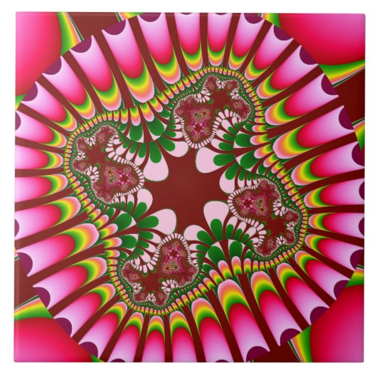 バライチゴ花 タイル (正面)