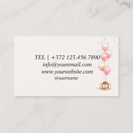 バライベント計画バルーンモダン名刺 名刺 (裏面)