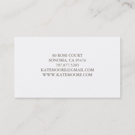 バラインローラスケートアンティークディーラー 名刺 (裏面)