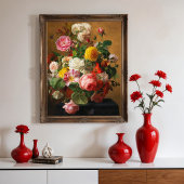 バライン花瓶Aghate Pilonによるフローラアート ポスター