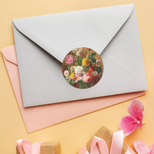 バライン花瓶Aghate Pilonによるフローラアート ラウンドシール