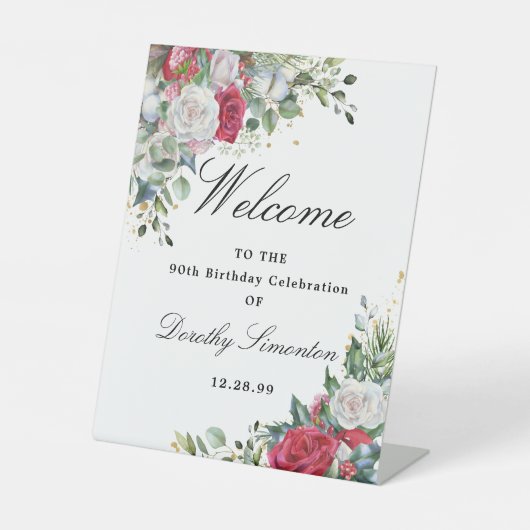 バラウィンターグリーナリー90th誕生日へようこそ 台座サイン (正面)