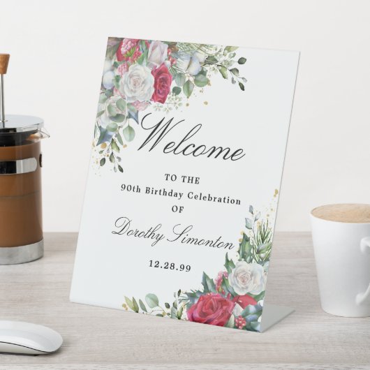 バラウィンターグリーナリー90th誕生日へようこそ 台座サイン (インサイチュ)