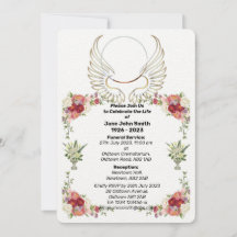 バラウイカスタムングス写真葬儀招待状