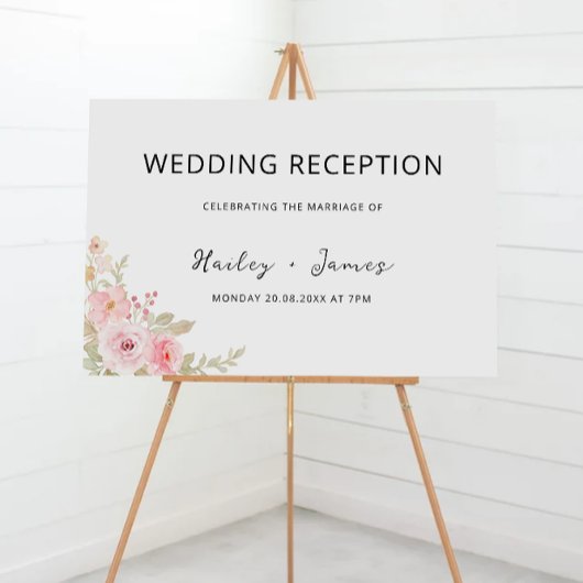 バラウェディングレセプションウェルカムサイン ポスター
