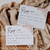 バラウェディングRSVPカードテンプレート