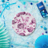 バラウォーターピンクフローラトワールNo.2 ペーパープレート (パーティー)