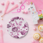 バラウォーターピンクフローラトワールNo.2 ペーパープレート (パーティー)