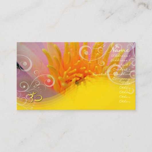 バラウォーターライリー+パーリースワール、om名刺 名刺 (正面)