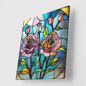 バラウォールクロック、27.3 cm平方アクリル スクエア壁時計 (傾斜)