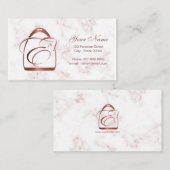 バラウマ科の金ゴールド |モノグラムEホース  名刺 (正面/裏面)