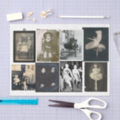 バラエティフォトデコパージュコラージュティッシュペーパー 薄葉紙 (クラフト)