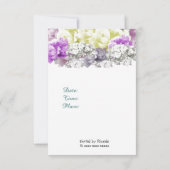 バラエティフローラブーケベビーシャワー招待状 招待状 (裏面)