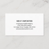 バラエティーカットミートオンプレート | 肉屋 名刺 (裏面)