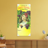 バラエティーチョイスレイクケウカブドウのラベル キャンバスプリント (インサイチュ (リビング))