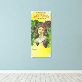 バラエティーチョイスレイクケウカブドウのラベル キャンバスプリント (インサイチュ (ウッドフロア))