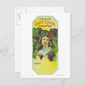 バラエティーチョイスレイクケウカブドウのラベル ポストカード (正面/裏面)