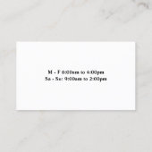 バラエティ豊かなバブルミルクティードリンク 名刺 (裏面)