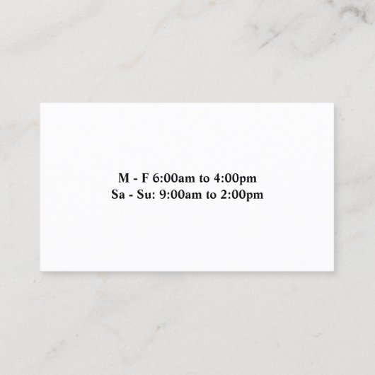 バラエティ豊かなバブルミルクティードリンク 名刺 (裏面)