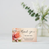 バラエレガントご注文ありがとうございます 名刺 (スタンド正面)