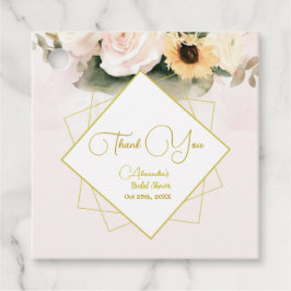 バラエレガントとヒマワールブーケ フェイバータグ