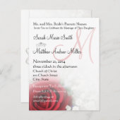 バラエレガントと赤ちゃんの息の結婚式招待状 インビテーションポストカード (正面/裏面)